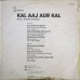 Kal Aaj Aur Kal HFLP 3634 Bollywood Movie LP Vinyl Record