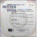 Mother India TAE 1356 Bollywood Movie EP Vinyl Record
