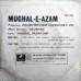 Mughal E Azam TAE 1039 Movie EP Vinyl Record