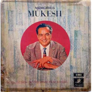 Mukesh Memories 3AEX 5230 Film Hits LP Vinyl Recor