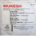 Mukesh TAE 1359 Bollywood EP Vinyl Record