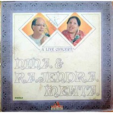 Nina & Rajendra Mehta A Live Concert Ghazals 2393 955 Ghazals LP Vinyl Record