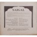 The Melody Of Saigal 1418-0001 - LP Vinyl Record